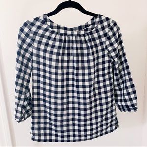 Boden Gingham Katie Linen Blouse